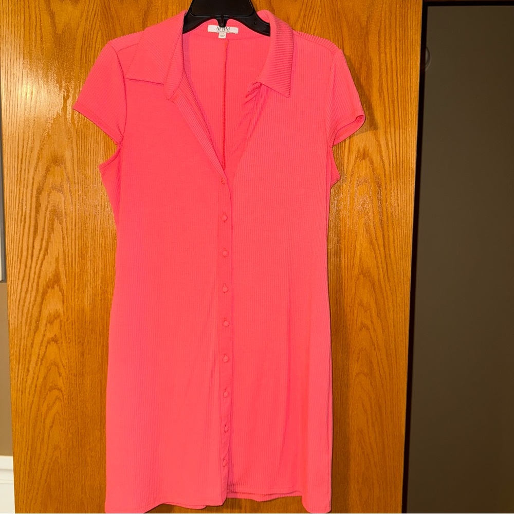 AFRM Coral Cap Sleeve Mini Dress